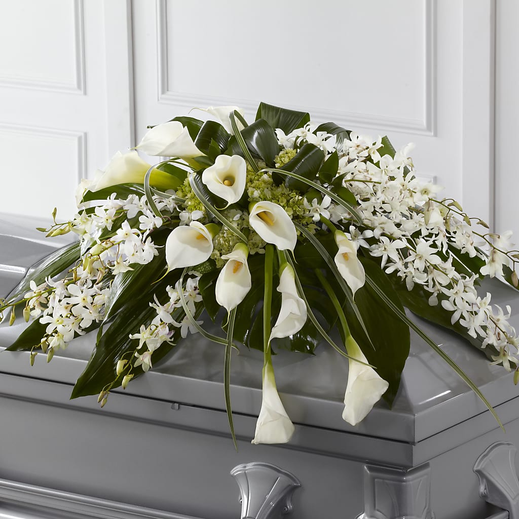Angel Wings Casket Spray – Peonia Flowers Llc, Lakewood NJ