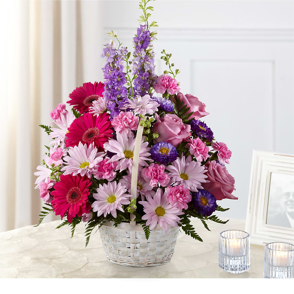 Pastel Peace Basket – Peonia Flowers Llc, Lakewood NJ