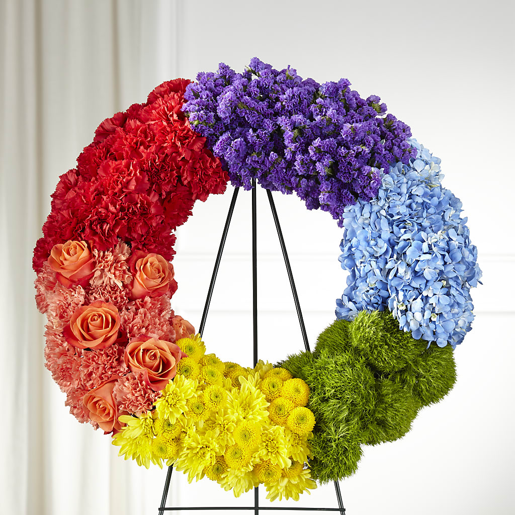 Circle of Love Wreath – Peonia Flowers Llc, Lakewood NJ