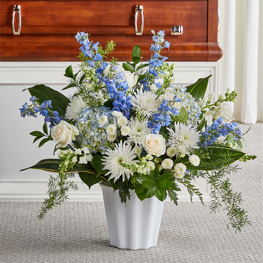 Everlasting Memories Floor Basket – Peonia Flowers Llc, Lakewood NJ