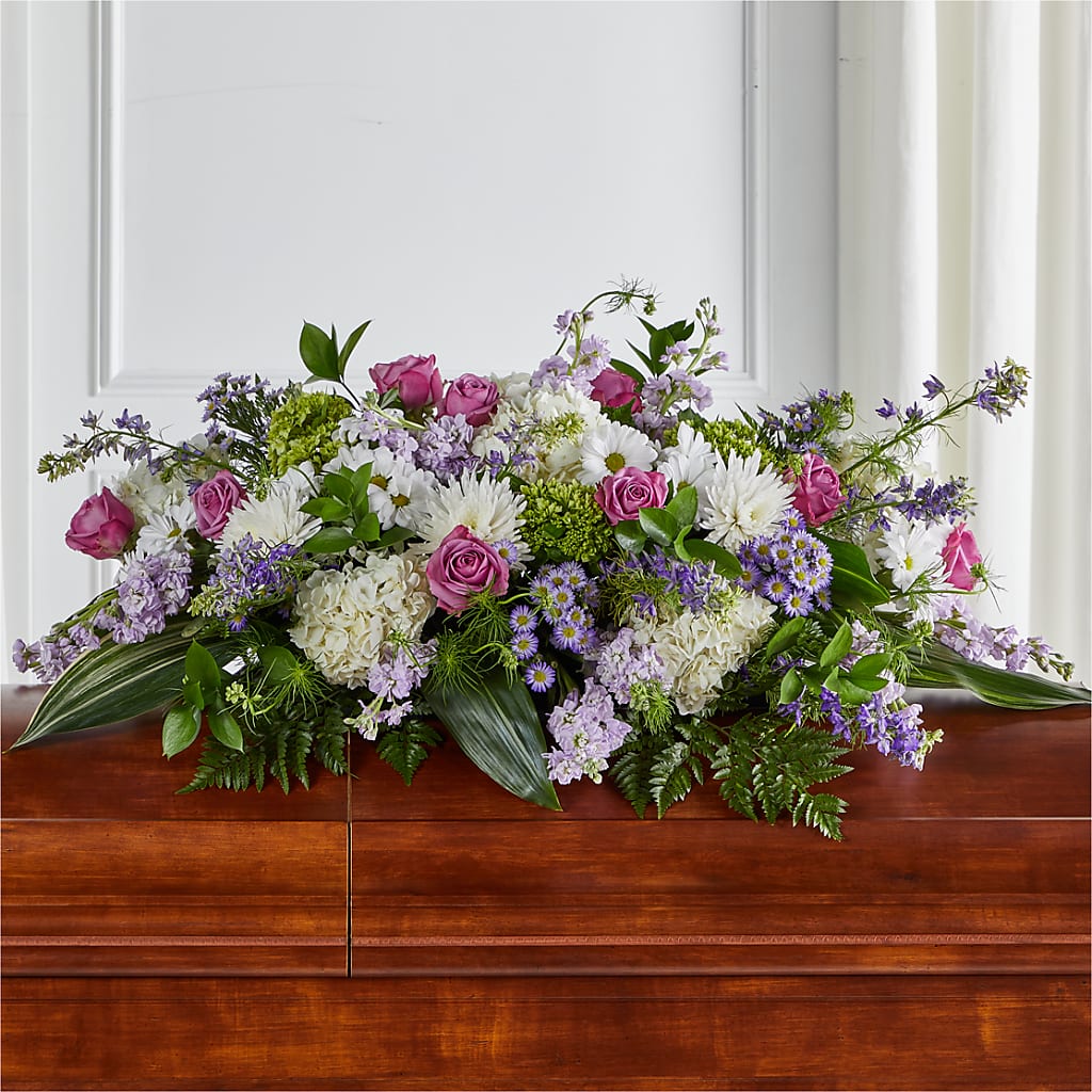 Meadows of Serenity Casket Spray – Peonia Flowers Llc, Lakewood NJ
