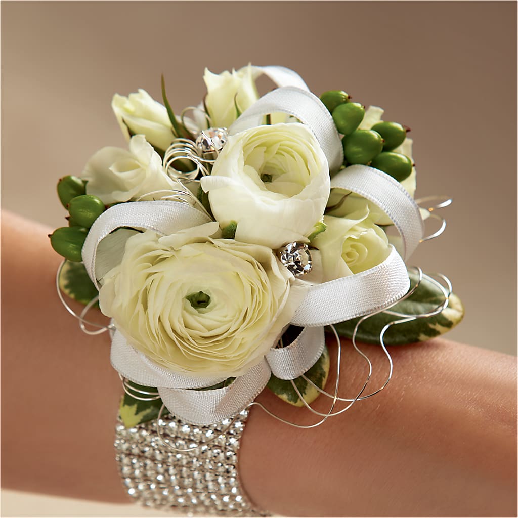 White Wedding Corsage – Peonia Flowers Llc, Lakewood NJ