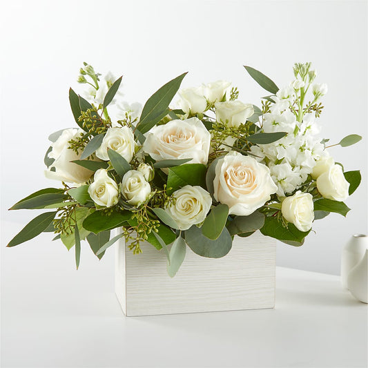 Fresh Linen Box Bouquet –  Peonia Flowers Llc, Lakewood NJ