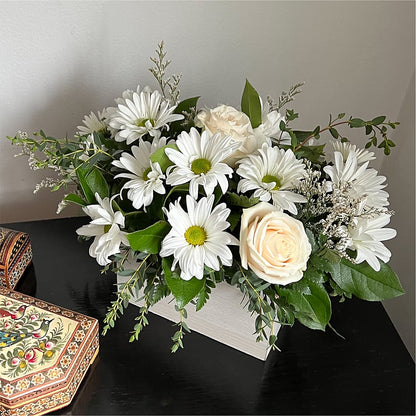 Fresh Linen Box Bouquet –  Peonia Flowers Llc, Lakewood NJ
