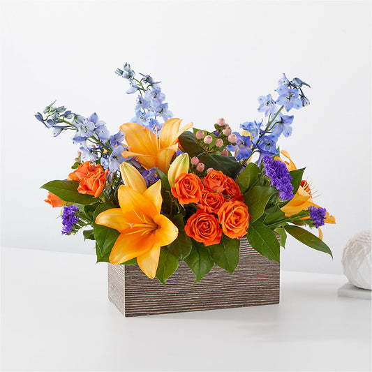 Radiant Citrus Box Bouquet –  Peonia Flowers Llc, Lakewood NJ