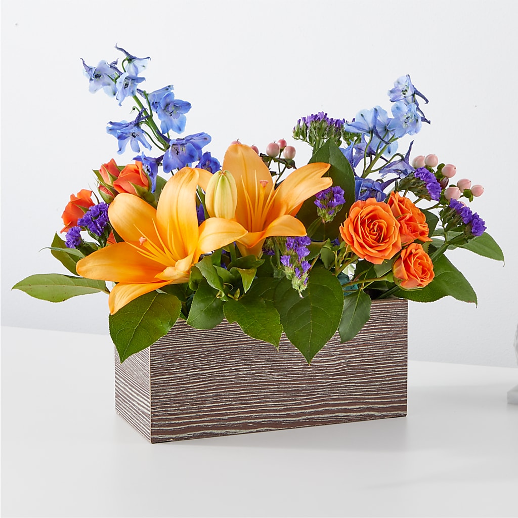 Radiant Citrus Box Bouquet –  Peonia Flowers Llc, Lakewood NJ