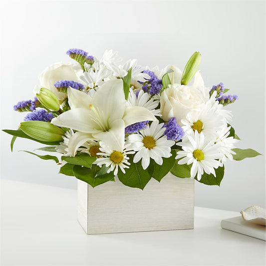 Beyond Blue Box Bouquet –  Peonia Flowers Llc, Lakewood NJ