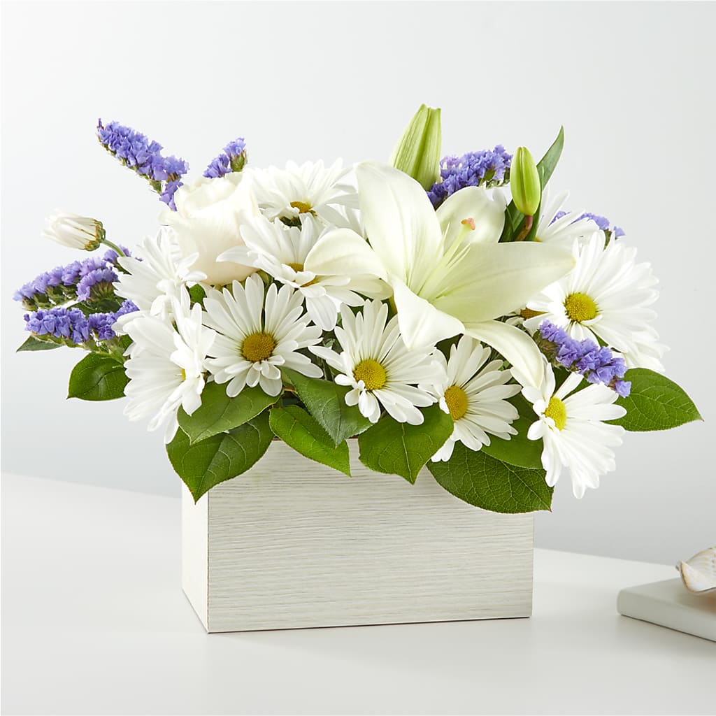 Beyond Blue Box Bouquet –  Peonia Flowers Llc, Lakewood NJ