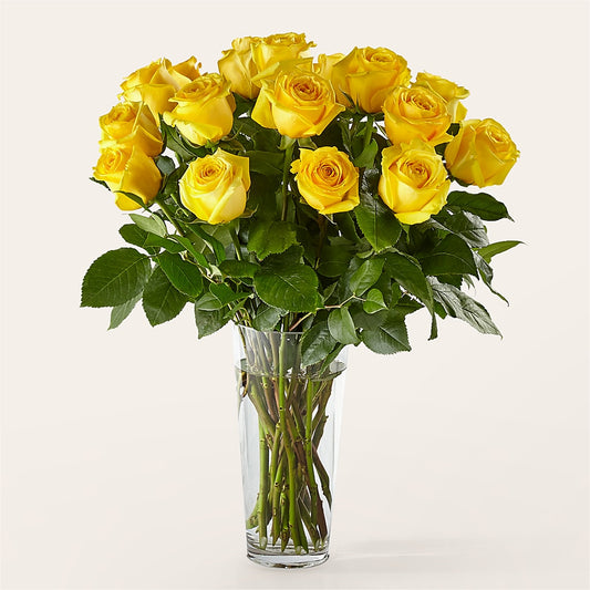 Long Stem Yellow Rose Bouquet –  Peonia Flowers Llc, Lakewood NJ
