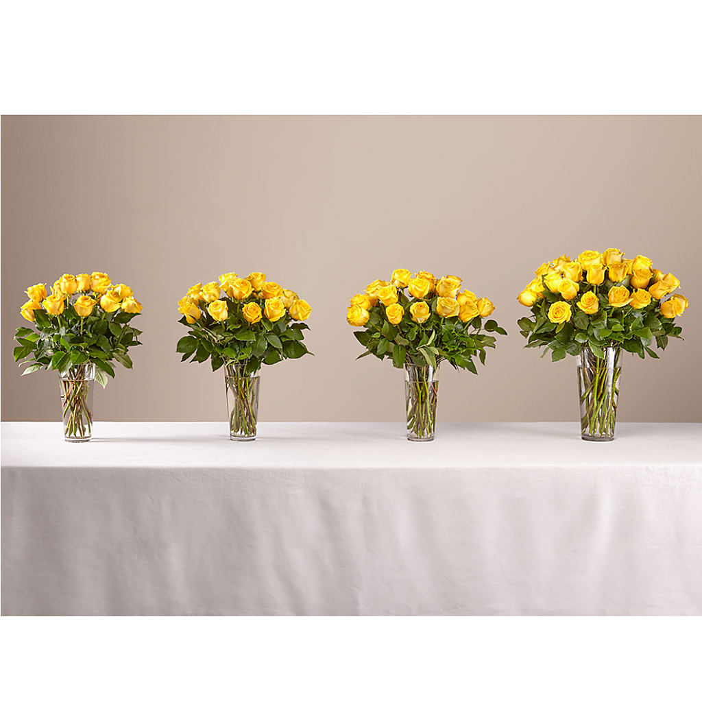 Long Stem Yellow Rose Bouquet –  Peonia Flowers Llc, Lakewood NJ
