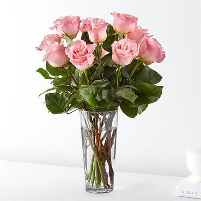 Long Stem Pink Rose Bouquet –  Peonia Flowers Llc, Lakewood NJ