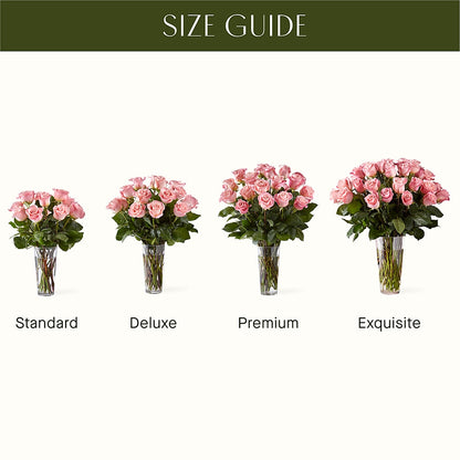 Long Stem Pink Rose Bouquet –  Peonia Flowers Llc, Lakewood NJ
