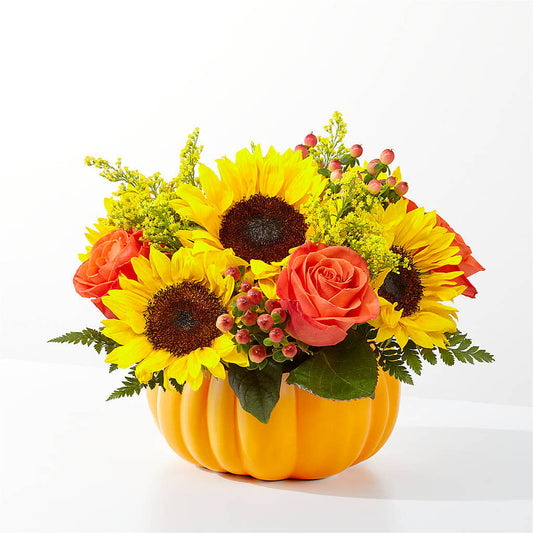 Pick of the Patch Pumpkin Bouquet –  Peonia Flowers Llc, Lakewood NJ