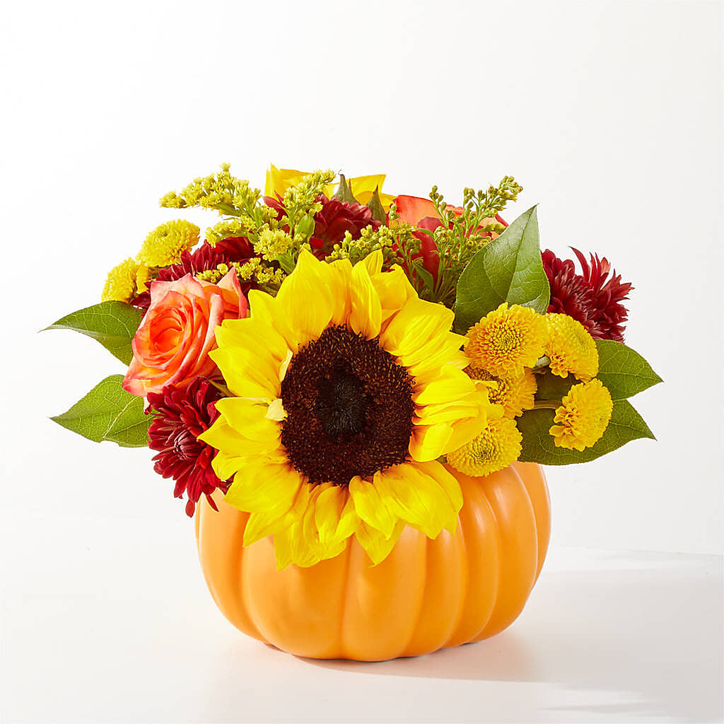 Golden Gourd Pumpkin Bouquet –  Peonia Flowers Llc, Lakewood NJ