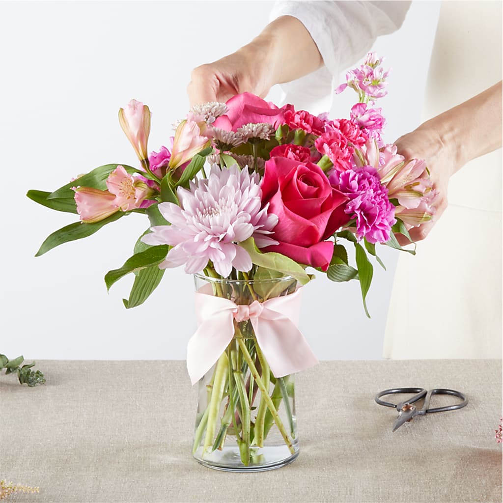 Pink Ribbon - A Florist Original –  Peonia Flowers Llc, Lakewood NJ