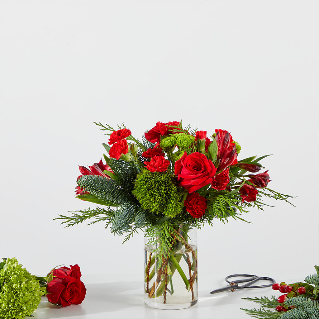 Merry Moment Bouquet – A Florist Original –  Peonia Flowers Llc, Lakewood NJ
