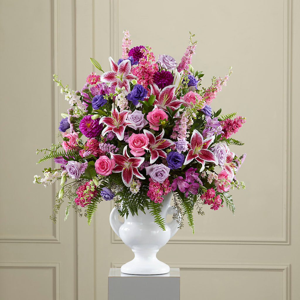 Peaceful Tribute Arrangement –  Peonia Flowers Llc, Lakewood NJ