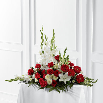 Crimson & White Arrangement –  Peonia Flowers Llc, Lakewood NJ
