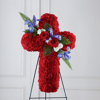 Faithful Hero Floral Cross –  Peonia Flowers Llc, Lakewood NJ