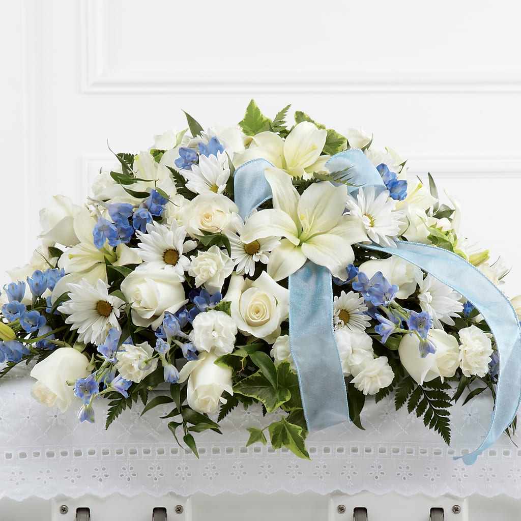 Tender Treasure Casket Spray –  Peonia Flowers Llc, Lakewood NJ