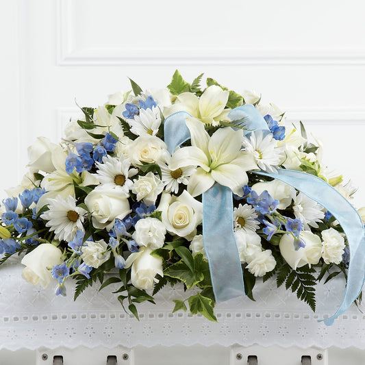Tender Treasure Casket Spray –  Peonia Flowers Llc, Lakewood NJ