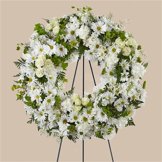 Faithful Wishes Wreath –  Peonia Flowers Llc, Lakewood NJ