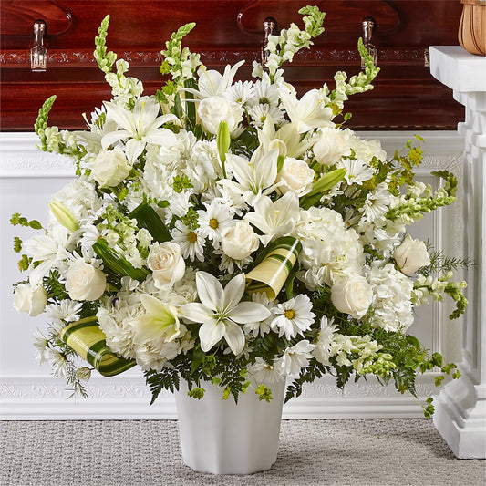 Thoughts of Tranquility Floor Basket –  Peonia Flowers Llc, Lakewood NJ