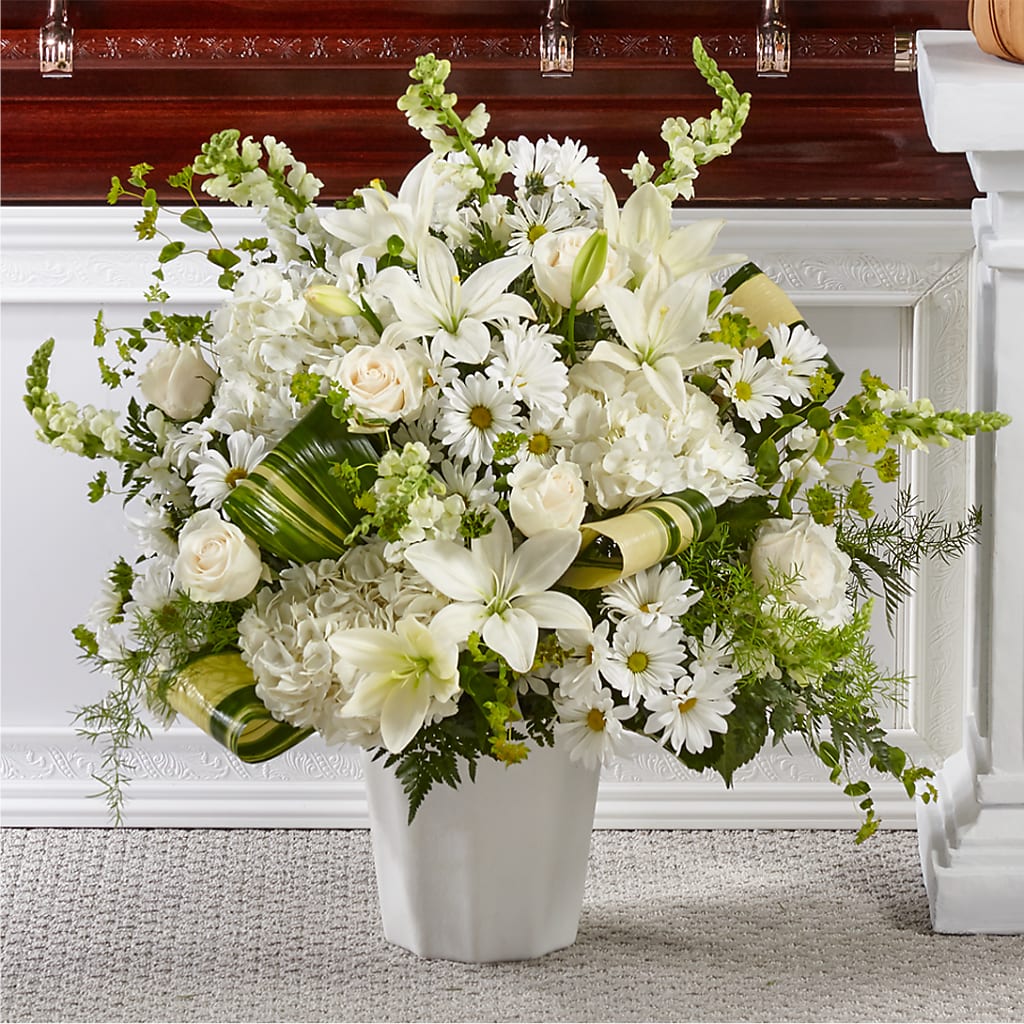 Thoughts of Tranquility Floor Basket –  Peonia Flowers Llc, Lakewood NJ