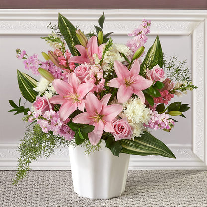 Simply Serene Floor Basket –  Peonia Flowers Llc, Lakewood NJ