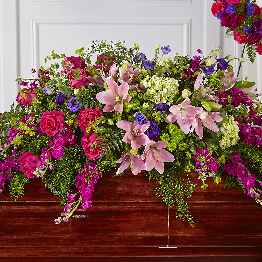 Radiant Tribute Casket Spray –  Peonia Flowers Llc, Lakewood NJ