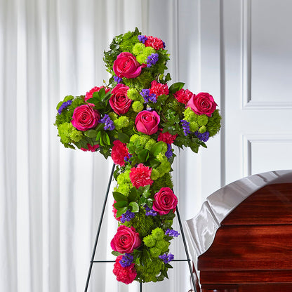 Tribute Rose Floral Cross –  Peonia Flowers Llc, Lakewood NJ