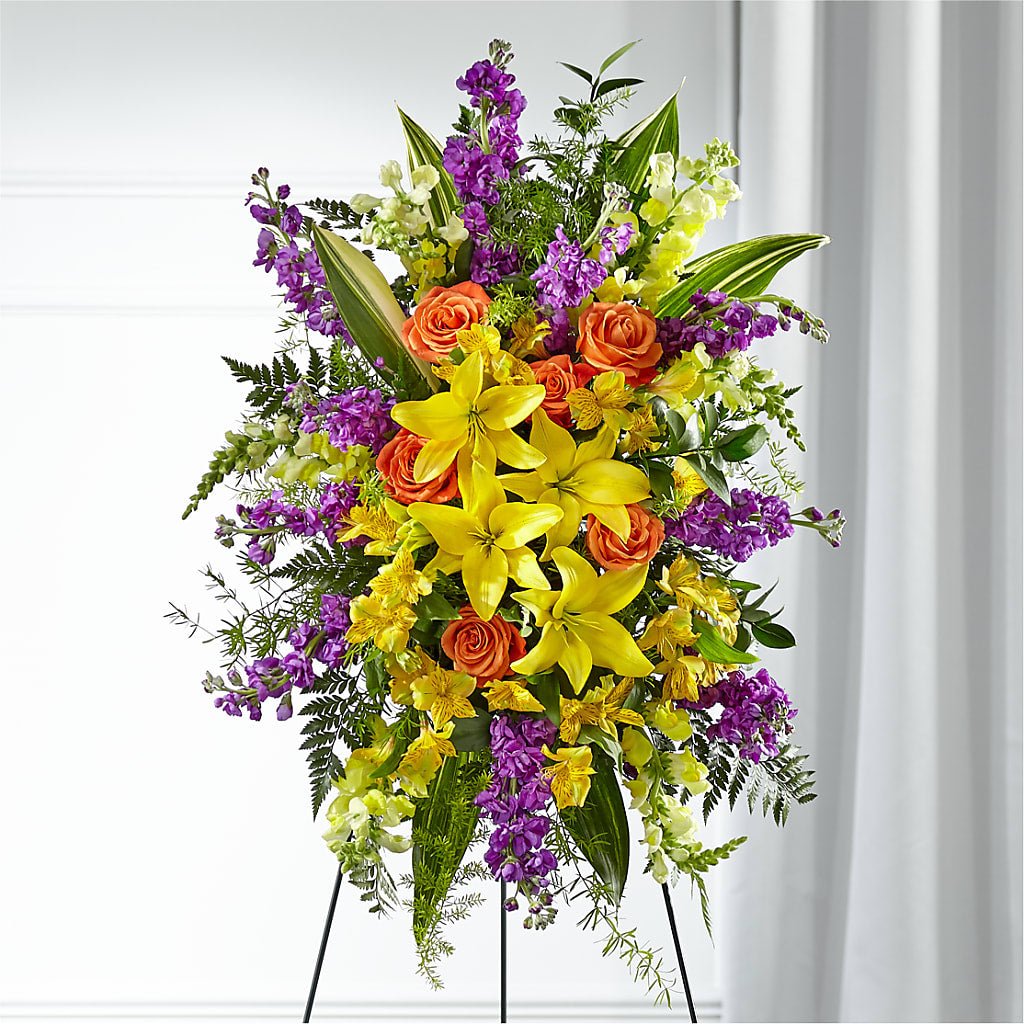 Thoughtful Prayers Standing Spray –  Peonia Flowers Llc, Lakewood NJ