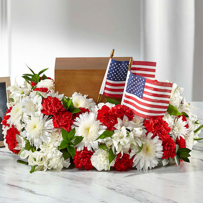 Spirit of Patriotism Cremation Adornment –  Peonia Flowers Llc, Lakewood NJ