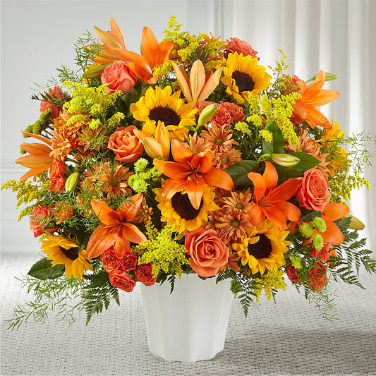 Harvest Thoughts Floor Basket –  Peonia Flowers Llc, Lakewood NJ