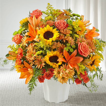 Harvest Thoughts Floor Basket –  Peonia Flowers Llc, Lakewood NJ