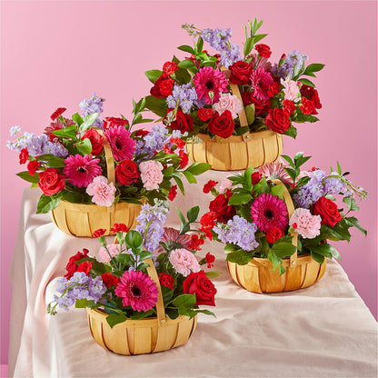 Pink Picnic Basket –  Peonia Flowers Llc, Lakewood NJ