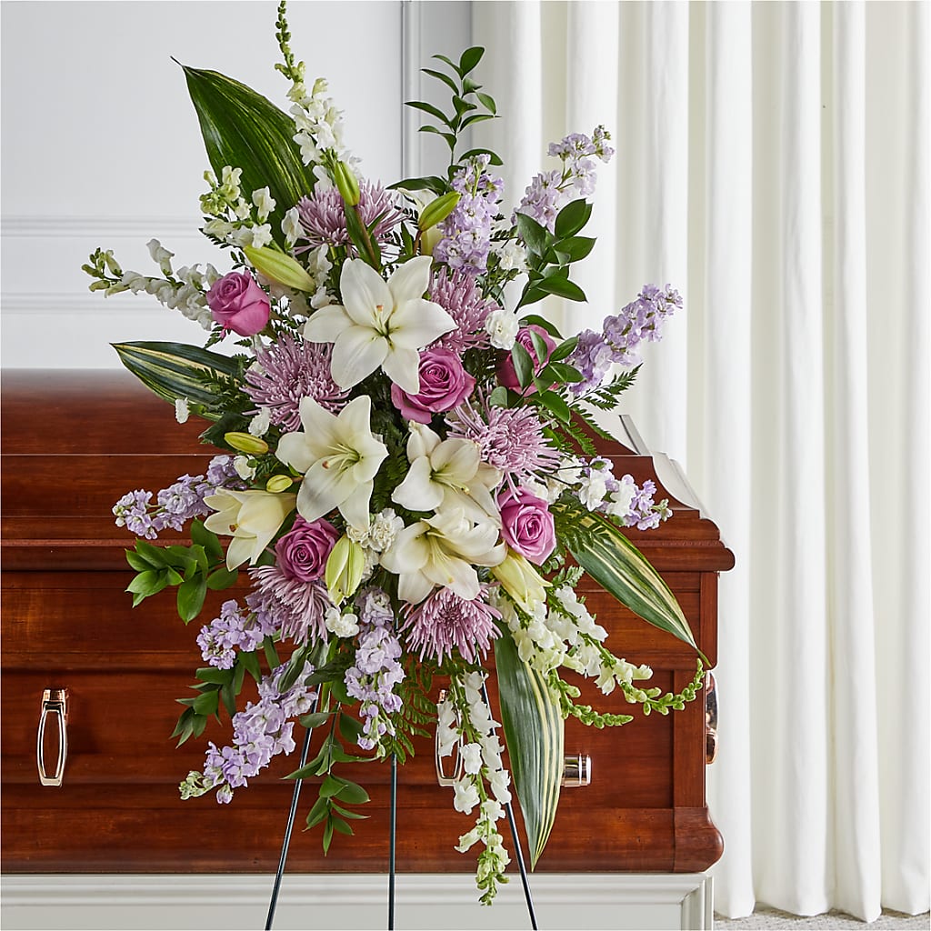 Grateful Hearts Standing Spray –  Peonia Flowers Llc, Lakewood NJ