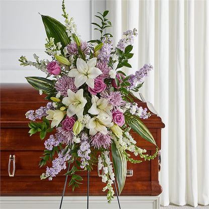 Grateful Hearts Standing Spray –  Peonia Flowers Llc, Lakewood NJ