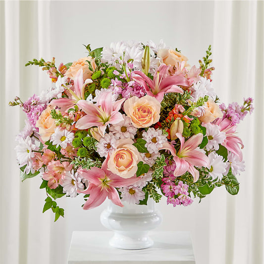 Heartfelt Gesture Urn Arrangement –  Peonia Flowers Llc, Lakewood NJ