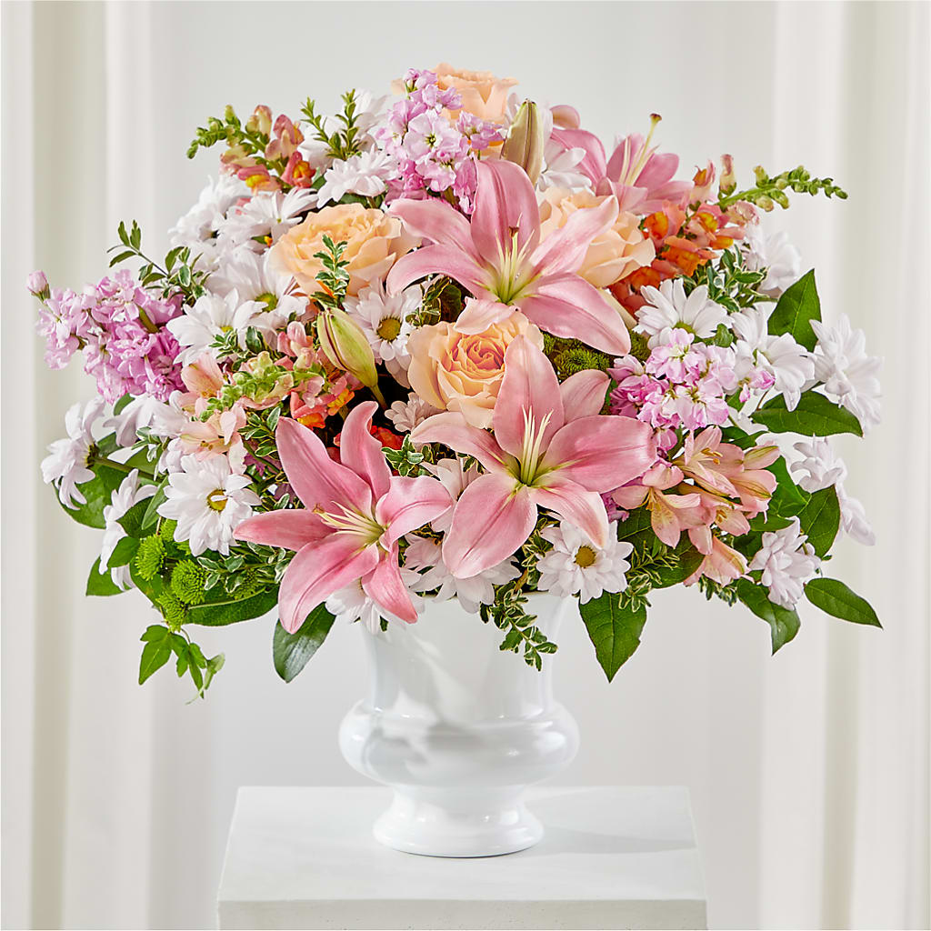 Heartfelt Gesture Urn Arrangement –  Peonia Flowers Llc, Lakewood NJ