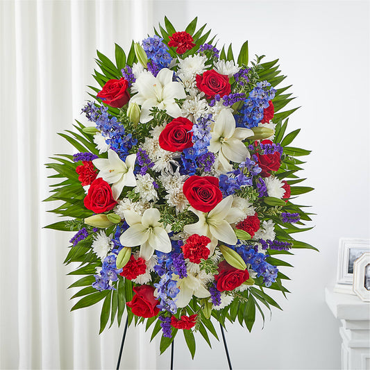 Cherished Service Standing Spray –  Peonia Flowers Llc, Lakewood NJ