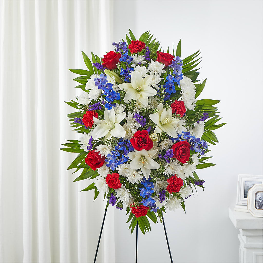 Cherished Service Standing Spray –  Peonia Flowers Llc, Lakewood NJ