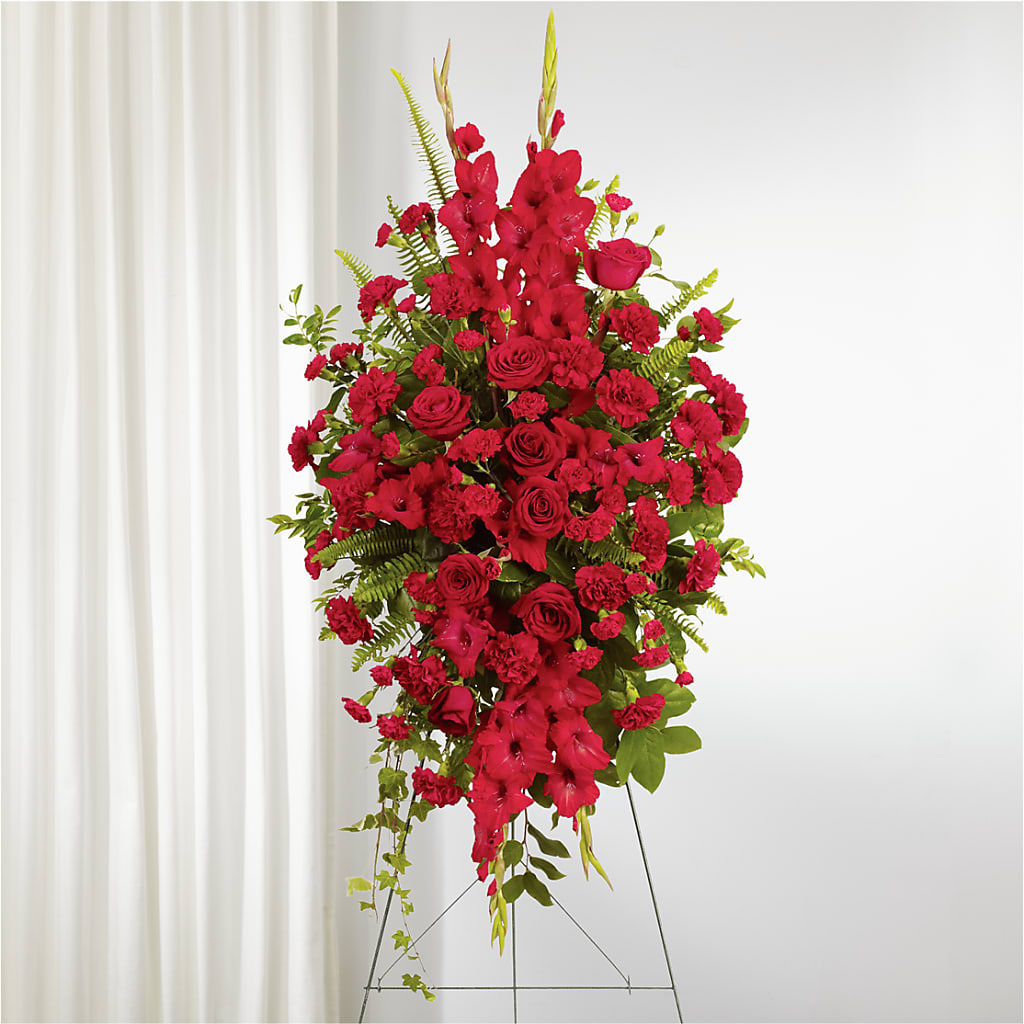From the Heart Standing Spray –  Peonia Flowers Llc, Lakewood NJ