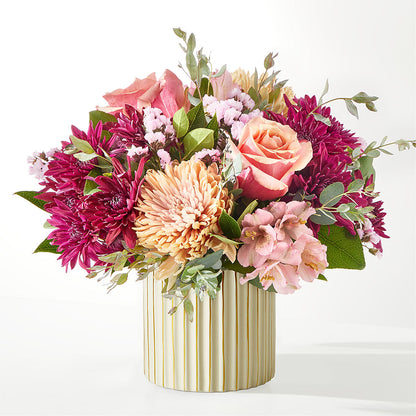 Berry Cobbler Bouquet with Ivory Vase –  Peonia Flowers Llc, Lakewood NJ