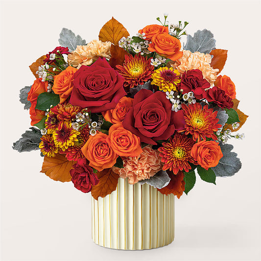 Merlot Bouquet with Ivory Vase –  Peonia Flowers Llc, Lakewood NJ