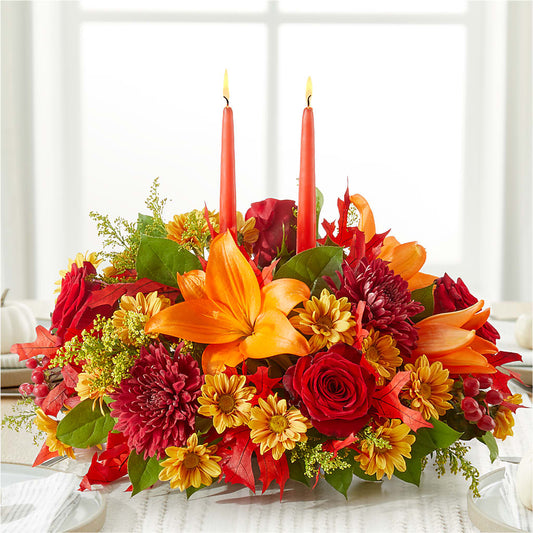 Autumn's Embrace Centerpiece –  Peonia Flowers Llc, Lakewood NJ