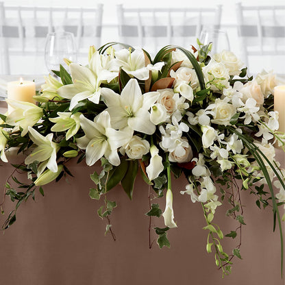 White Linen Arrangement –  Peonia Flowers Llc, Lakewood NJ