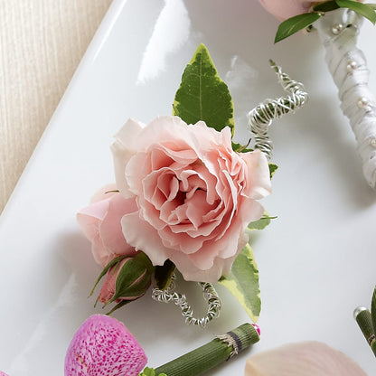 Pink Spray Rose Boutonniere –  Peonia Flowers Llc, Lakewood NJ