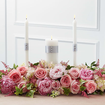 Worldwide Romance Unity Candle Arrangement –  Peonia Flowers Llc, Lakewood NJ