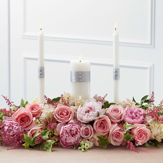 Worldwide Romance Unity Candle Arrangement –  Peonia Flowers Llc, Lakewood NJ